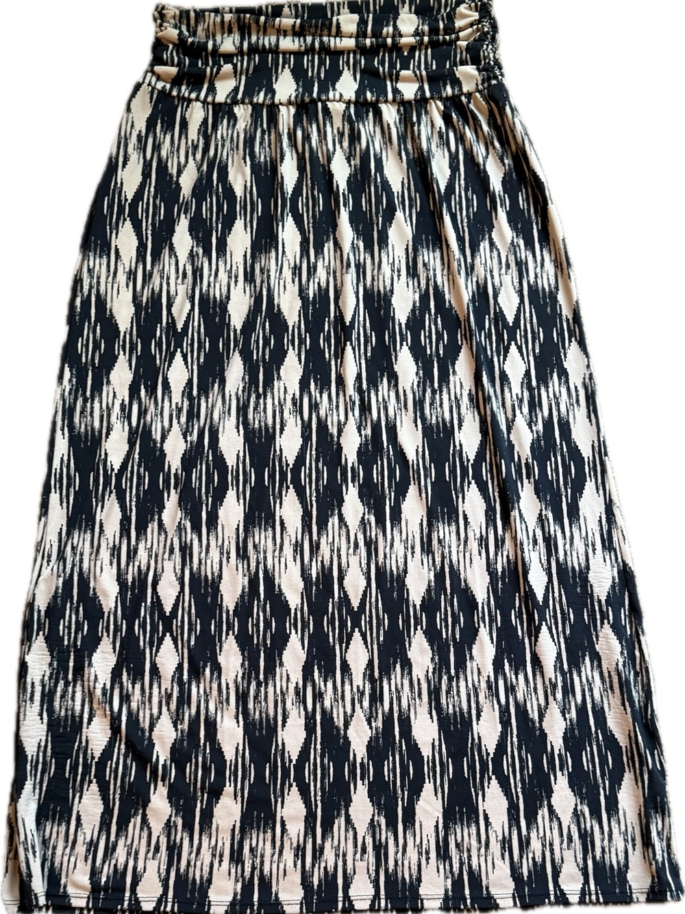 AB Studio Black and Tan Patterned Maxi Skirt - Women’s XL